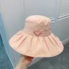 Luxury designer bucket hat solid color pleated fisherman's hat classic letters fashion multi-color travel beach summer brim