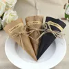 Presentförpackning 50st Kraft Paper Box Cones Ice Cream Flower Diy Bouquet Holder Candy Boxes Table Decor Wedding Presents Party Supplies