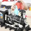 Pista RC elettrica Giocattoli ferroviari per treni RC per bambini Simulazione di programmazione elettrica Regalo per bambini di Natale a vapore classico 230323