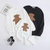 Family Matching Outfits Clothes Winter Autumn Sweater Cartoon Bear Father Son Mother Daughter Long sleeved Shirt Baby Birthday 230323