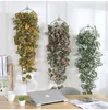 Decorative Flowers 100cm Artificial Green Hanging Plastic Vine Plant Wedding Garden Decoration Fake El Mall Party Layout Greening Rattan