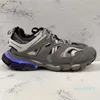 Track 3 Scarpe casual leggere a LED 3.0 Scarpe da donna da uomo Luxury Gomma in pelle Designer Uomo Papà Lampada da corsa illuminata Ricarica Scarpe da ginnastica sportive Sneakers