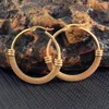 Hoop Earrings Wholesale Fashion Stainless Steel Jewelry Simple 20-60mm Twist Round Net Gold & Silver Color For Man Woman Girl