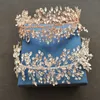 Bruiloft haar sieraden slbridaal handgemaakte 3 kleuren kristallen strass bidstones bruids tiara hoofdband bruiloft kroon haaraccessoires bruidsmeisjes vrouwen sieraden 230323