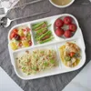 Teller CHYIR Keramik-Trennteller, Frühstücks-Obsttablett, weißes Porzellan, Restaurant-Haus, geteilte Gerichte, Geschirr für Erwachsene