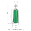 Lange Lab Smaragd Diamant Halskette 925 Sterling Silber Hochzeit Anhänger Halskette Für Frauen Verlobung Chocker Schmuck