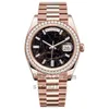 Horlog Relógio masculino automático relógio mecânico 40 mm com diamante em aço inoxidável relógio de natação design clássico relógio de safira brilhante negócios lazer montre de luxe