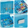 Jewelry Boxes Two-layer Box Organizer Display Storage Case Fleece Large Capacity Double Layer Vintage Earrings Earstuds Necklace Bracelets Earrings