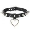 Collane con ciondolo DIEZI Punk gotico sexy pizzo nero collana in pelle PU per donna uomo regalo Vintage Circle Choker Statement