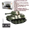 Voiture électrique RC Mini RC Tank Modèle Électronique Radiocommande Véhicule Portable Jouets 4CH Poche Militaire Bataille Simulation Cadeaux Jouet Garçons 230323