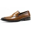 Chaussures habillées Hanmce Véritable Cuir Britannique Haut Haut Mariage Formel Slip sur Mocassins Hommes