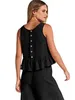 Mode dames trainingspakken tweedelig sets plus maat 3xl dames kleding ontwerper 2023 zomer outfits mouwloze geplooide vest brede poot broek casual pak 6 kleuren