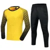 Men's Tracksuits Men's kids Soccer Goalkeeper Uniform Protective Sponge Long Sleeve Training Football Goalkeeper Soccer Jersey Top and Pants 230322