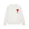 男性と女性のデザイナーAmis Hoodies Paris Hooded Quality Seater Embroidered Red Love Winter Round NeckJumperカップルスウェットシャツZSZG