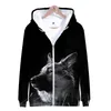 Heren Hoodies Sweatshirts Duitse Shepherd 3D Zipper Men/Women Fashion Print Harajuku pullover Long Sleeve Hoodiesmen's