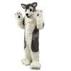 Noël gris loup Husky chien mascotte Costume personnage de dessin animé tenue Costume Halloween adultes taille fête d'anniversaire tenue de plein air caritatif