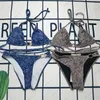 Designer-Bikinis für Damen, zweiteiliger Bikini mit Buchstaben-Badeanzügen, Kristall-Sommer-Bademode, Strand-Luxus-Badeanzüge, Dreipunkt-Badeanzug