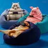 Blind box Toys Lazy Animal Hippo Rhino Pig Panda Cat Elephant Polar Bear Sea Lion Ornaments Sofa Box Decor 230323