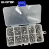 Haczyki rybackie ghotda 100pcs/pudełko Rolling obrotowe dla fishhook przynęty złącze złącza rybackie złącze rybackie Swivels blokada snapa p230317