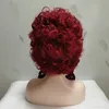 Косплей парик Хэллоуин Модель костюма парик Curly Wig Deep Red