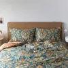 寝具セットSvetanya Bohemian Paisley Europeins Leaves Duvet Cover Set Luxury Egyptian Cotton Cotton Bed Linens Queenサイズの寝具セットフィットシート230324