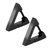 Boucles d'oreilles créoles WKOUD 1 paires acier inoxydable noir pour hommes femmes Huggie Triangle carré rond géométrique goujon