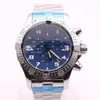 Relojes para hombre con esfera negra SS, reloj Avenger Seawolf, cronógrafo de cuarzo, batería, relojes deportivos para hombre