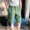 Pantaloncini da uomo 2023 Abito estivo stile coreano Abbigliamento da uomo Dritto Abiti da lavoro formale Slim Fit Casual Short Homme Lunghezza al ginocchio Qualità