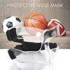 Caschi da ciclismo Casco da naso sportivo Maschera da basket trasparente Visiera protettiva Cinturino elastico regolabile Attrezzatura anticollisione 230324