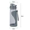 Wasserflasche Sportwasserflaschen Fitnessstudio auslaufsicher tropfenfest tragbarer Shaker-Becher Outdoor-Reise Wasserkocher Kunststoff-Trinkwasserbecher BPA-frei P230324 gut