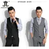 Heren Vesten Wedding Jurk Hoogwaardige goederen Katoen Mens Fashion Design Pak Vest Grijs Zwart Hoogte Heren Business Casual Suit Vest 230323