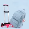 Borse da scuola Trolley impermeabili Borse da scuola per bambini con ruote Zaini trolley Zaino per bambini Mochila Escolar Borse posteriori Zaino 230324