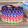Handgemaakte geweven gevlochten touw verstelbare bedelarmbanden voor vrouwen mannen minnaar Solid Color Summer Beach Sieraden