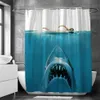 Rideaux de douche sur le thème de l'océan, requin, baleine, rideau de douche décoratif imperméable pour salle de bain, Simple et à la mode