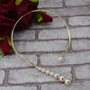 Chains Luxury Gold Color Pendant Necklaces Big Circle Round Imitation Pearl Necklace Women Jewelry Accessories Gifts