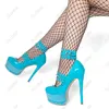 Olomm El Yapımı Kadın Platform Pompalar Seksi Perçinler Stiletto Yüksek Topuklu Pompalar Yuvarlak Toe Pembe Parti Ayakkabıları Kadınlar Artı Bize 5-15