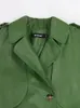 Giacche da donna Nerazzurri Autunno Lungo Fresco Verde Pu Trench in pelle per Donna Telai Monopetto Abiti firmati di lusso alla moda 230324