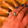 Pierścionki ślubne unikalne styl marka żeńska niebieska ogień pierścionka opal 2023 Moda złoty kolor liści zabytkowe zaręczyny dla kobietWedding
