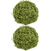 Fleurs décoratives 2pcs Lifelike Artificielle Flocage Mousse Topiaire Boules Sphère Pendentifs