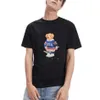 R Bear Polos T-shirt de luxe pour hommes à manches courtes avec imprimé ours en coton, coupe surdimensionnée à la mode, tailles S-3XL pour l'été. Mode décontractée pour la jeunesse américaine