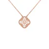 Collier pendentif diamant trèfle à quatre feuilles en or 18 carats marque de luxe française V collier classique créateur de mode sur les femmes crime mariage cadeau saint valentin