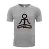 Men's T Shirts Meditation Yoga Novelty Creative Funny T-Shirt Shirt Men Summer Short Sleeve O Neck Cotton Casual Top Tee