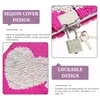 دفتر ملاحظات الترتر مذكرات Girls Girld Glitter Notepad Book Notebooks Decorative Travel Travel Adording Kids Writing