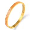 Bracelet émail géométrie Jrewelry Orange blanc résine bracelets bracelets couleur or acier inoxydable Manchette Pulseiras Famale Girl 2023