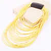 Choker Fashion Multilayer Necklace Rope For Women PU Leather Maxi Colar Statement