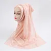 Lenços de uma peça de alta qualidade femininos muçulmanos lisos lisos chiffon hijabs longos cachecóis georgette xales islâmicos envoltórios para a cabeça