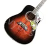 Custom Grand 6 Strings Ręcznie wykonane gołębie Flight Dreadnought Acoustic Solid Guitar Guitar Fled Maple Back Side Wood