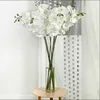 Couronnes de fleurs décoratives orchidée de mariage, Bouquet Floral en soie, fleur artificielle, décoration de maison, flanelle en plastique, une branche en a 8 réalistes