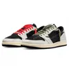 Air Jordan 1 Retro Travis Scott Low, Basketball Shoes Designer Homens Mulheres, Travis 1s OG Olive, Black Phantom, Mocha Reversa, High Reverse Laney Space Jam, Sneakers, Trainers