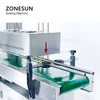 Zonesun ZS-FK1300 máquina de selagem de garrafa plástica de folha de alumínio contínua automática seladora de tampa de frasco de alta velocidade